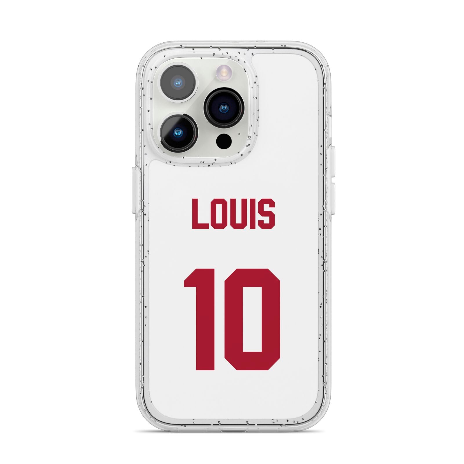 Football Shirt Custom iPhone 14 Pro Glitter Tough Case Silver