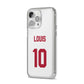Football Shirt Custom iPhone 14 Pro Max Clear Tough Case Silver Angled Image