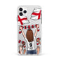 Football Supporter Personalised Apple iPhone 11 Pro Max in Silver with White Impact Case