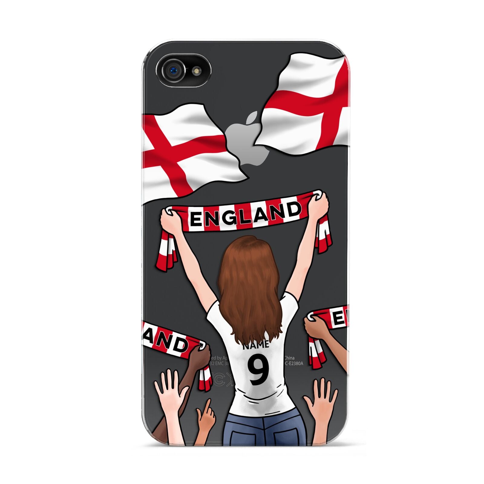 Football Supporter Personalised Apple iPhone 4s Case