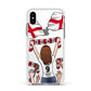 Football Supporter Personalised Apple iPhone Xs Impact Case White Edge on Silver Phone