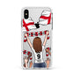 Football Supporter Personalised Apple iPhone Xs Max Impact Case White Edge on Silver Phone