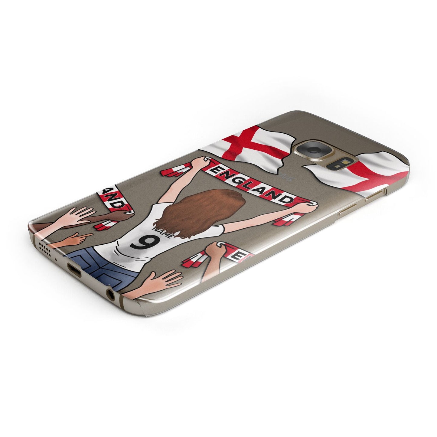 Football Supporter Personalised Samsung Galaxy Case Bottom Cutout