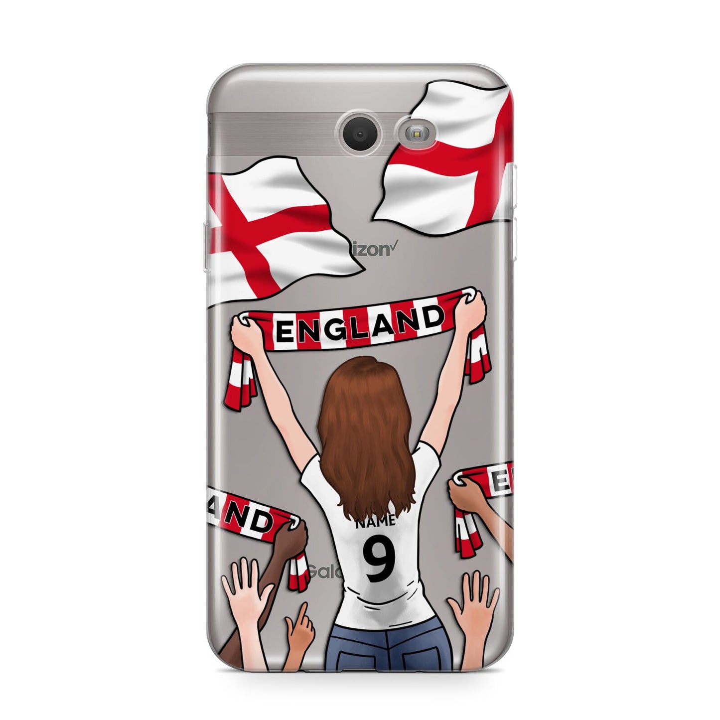 Football Supporter Personalised Samsung Galaxy J7 2017 Case