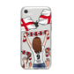 Football Supporter Personalised iPhone 8 Bumper Case on Silver iPhone