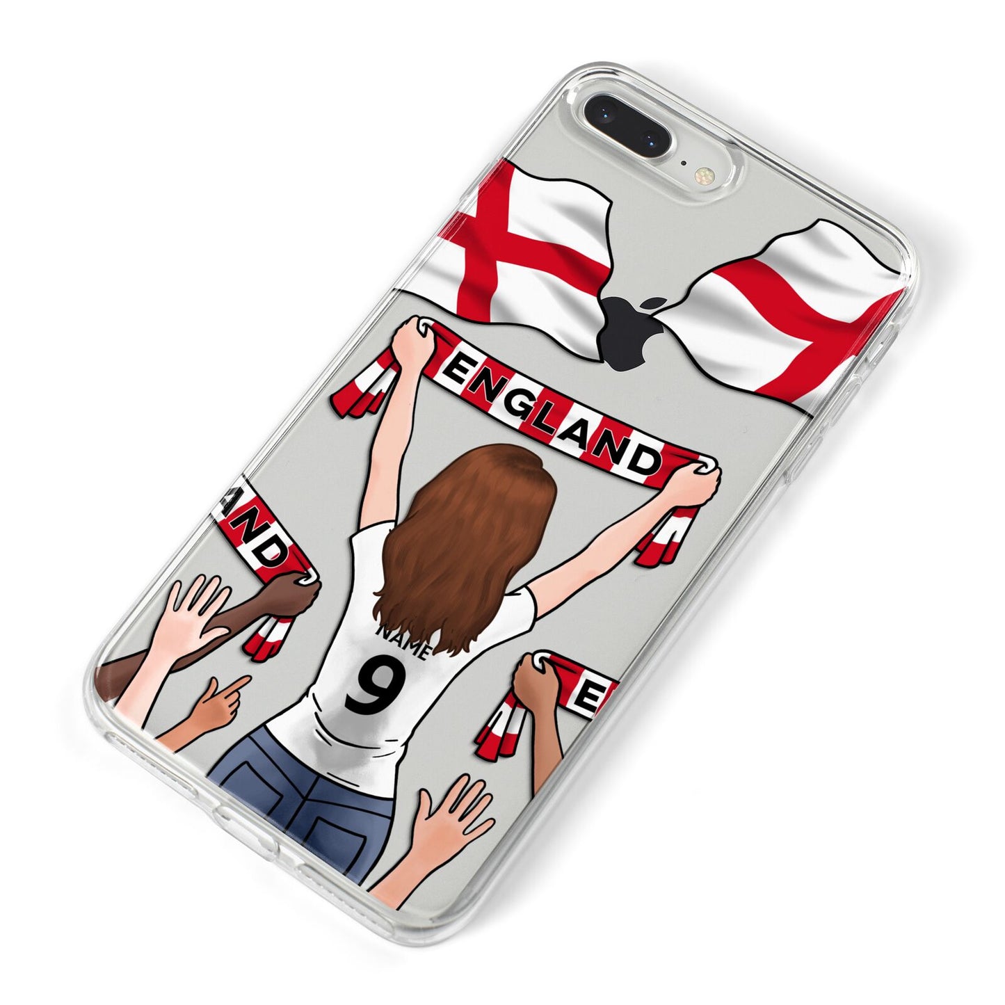 Football Supporter Personalised iPhone 8 Plus Bumper Case on Silver iPhone Alternative Image