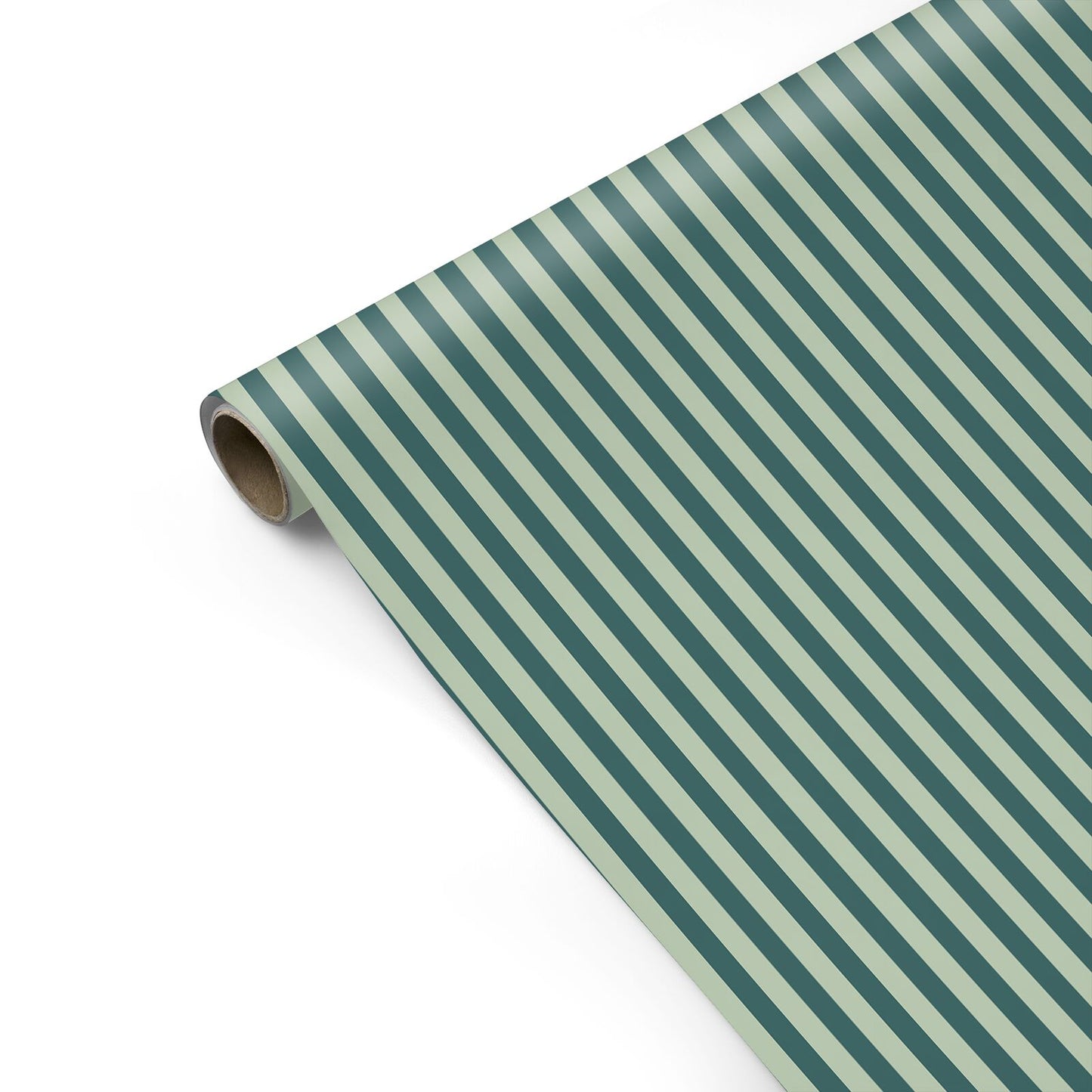 Forest Green Striped Personalised Gift Wrap