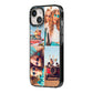 Four Photo iPhone 14 Black Impact Case Side Angle on Silver phone