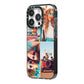 Four Photo iPhone 14 Pro Black Impact Case Side Angle on Silver phone