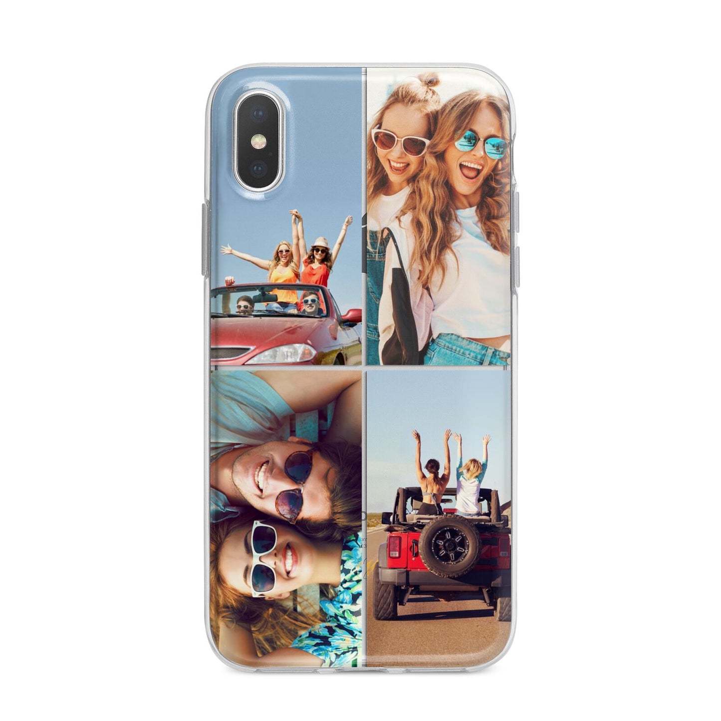 Four Photo iPhone X Bumper Case on Silver iPhone Alternative Image 1