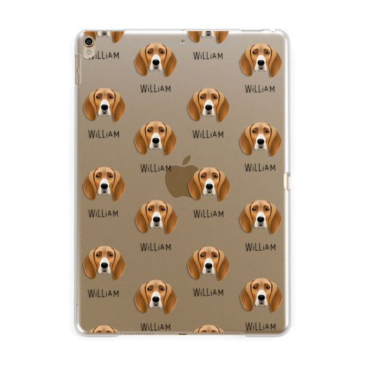 Foxhound Icon with Name Apple iPad Gold Case