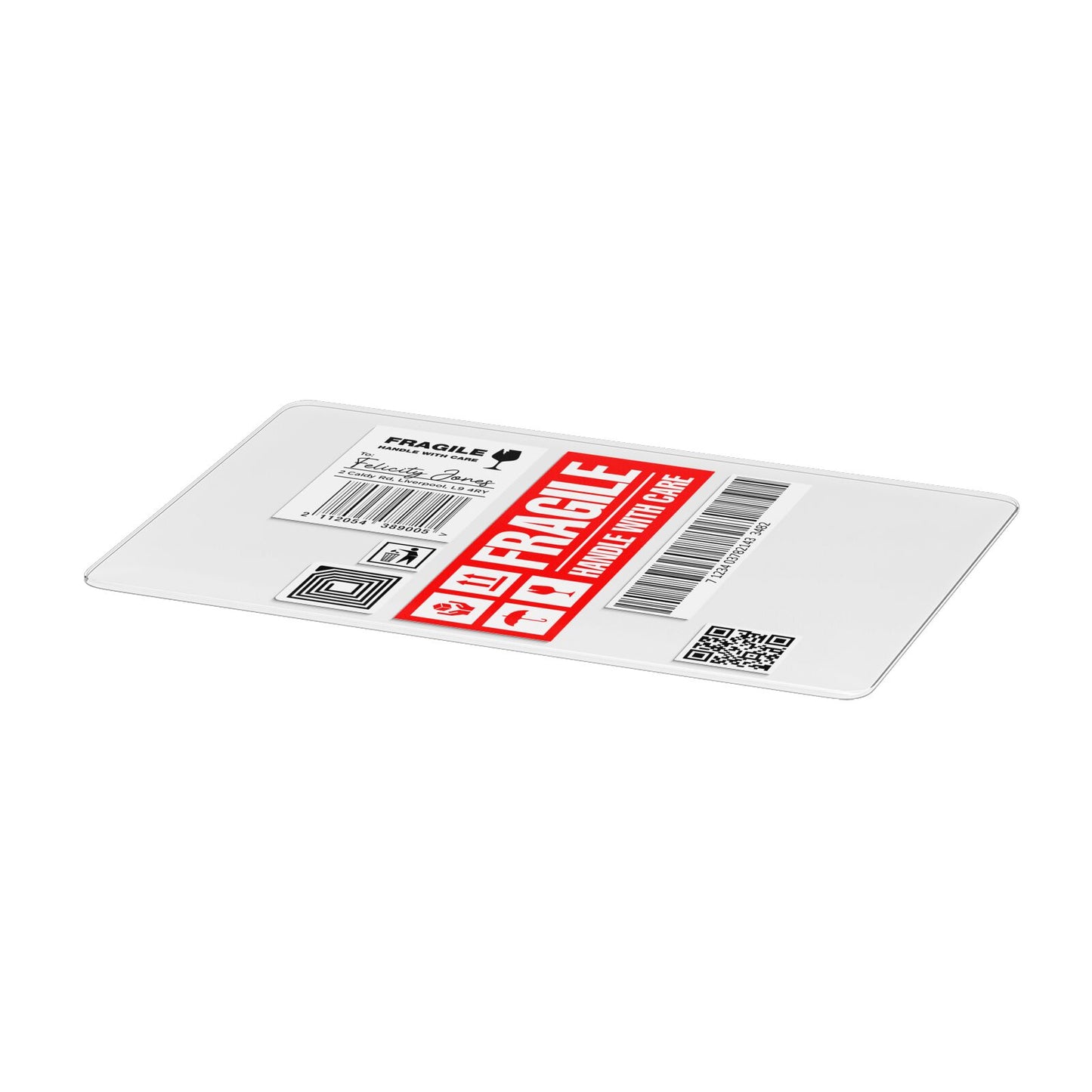 Fragile Parcel Labels with Name Apple MacBook Case Only