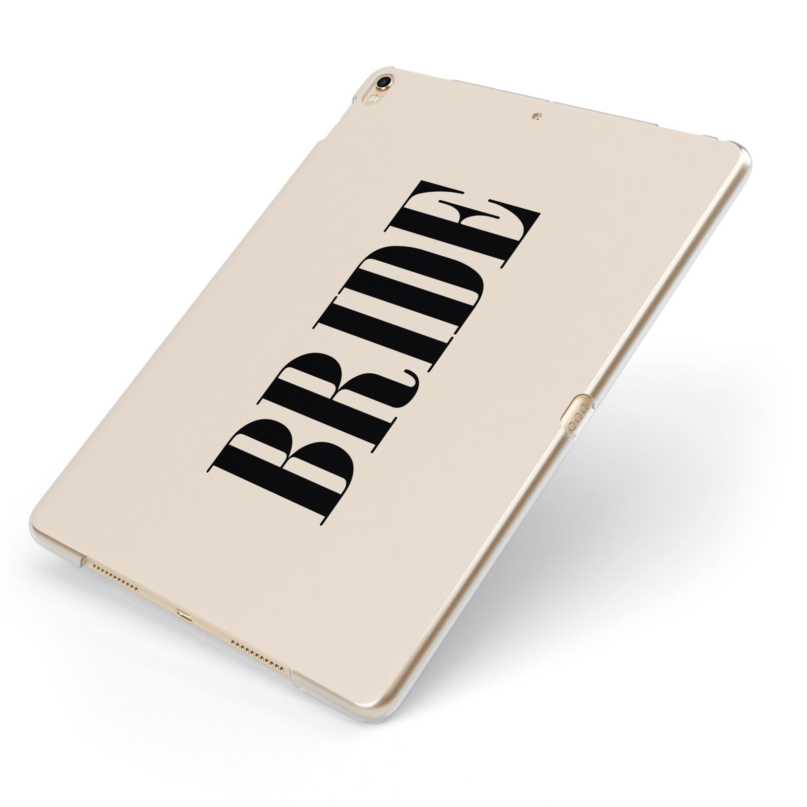 Future Bride Apple iPad Case on Gold iPad Side View