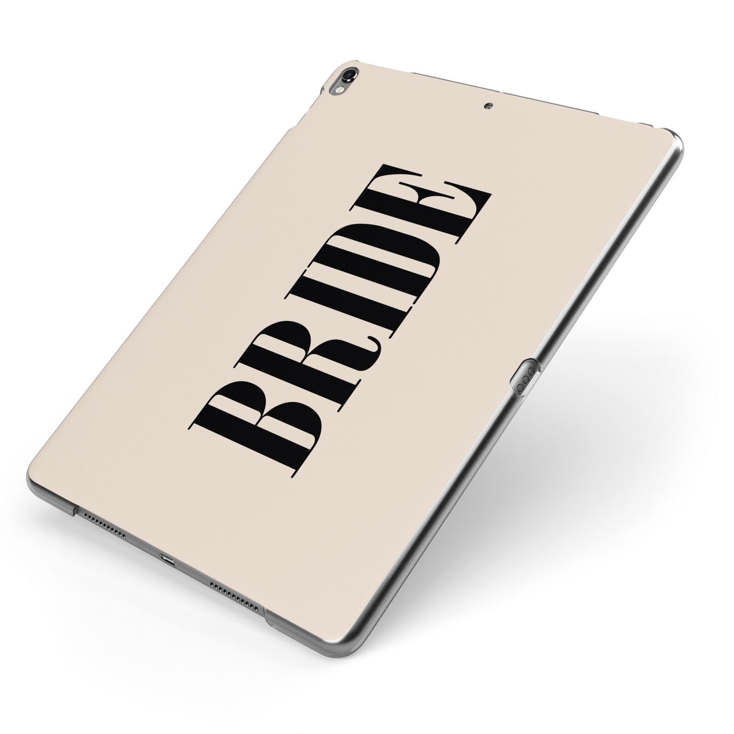 Future Bride Apple iPad Case on Grey iPad Side View