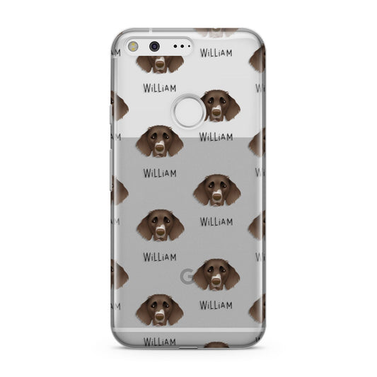 German Longhaired Pointer Icon with Name Google Pixel Case