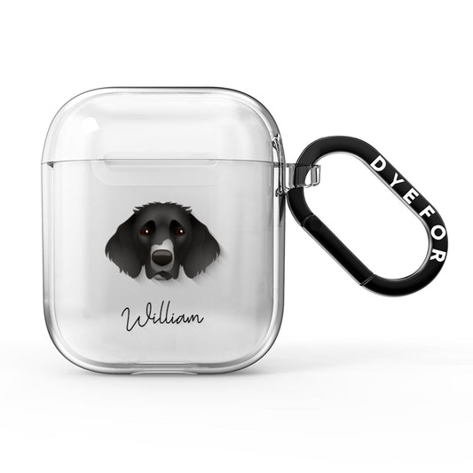 German Longhaired Pointer Personalised AirPods Clear Case