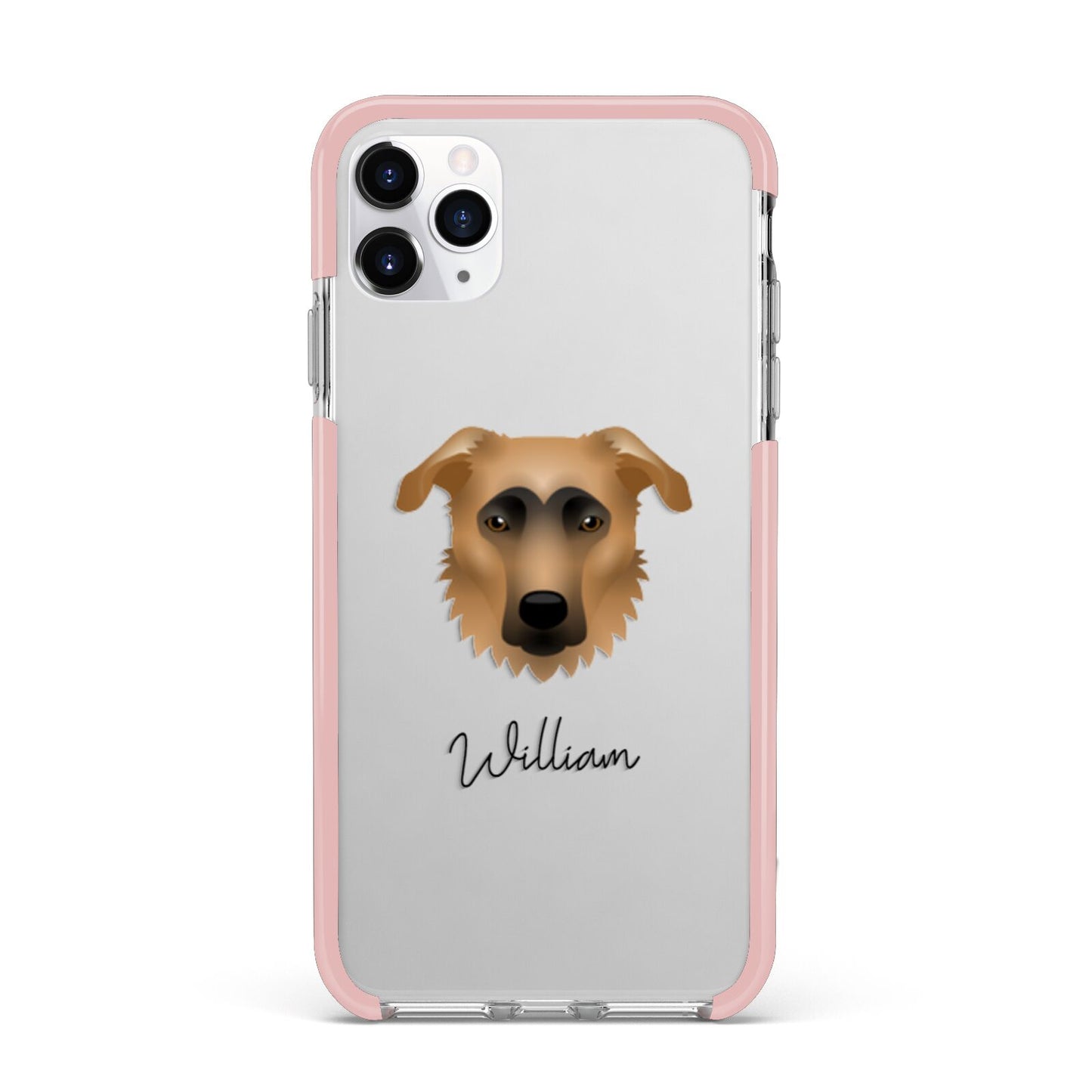 German Sheprador Personalised iPhone 11 Pro Max Impact Pink Edge Case