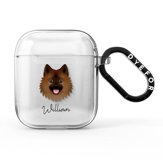 German Spitz Personalised AirPods Clear Case