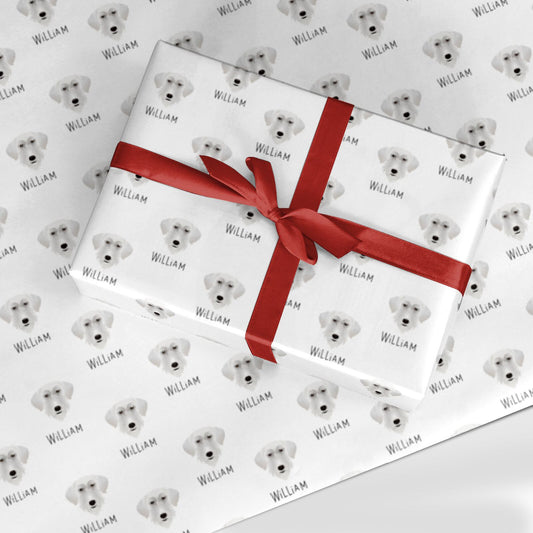 Giant Schnauzer Icon with Name Custom Wrapping Paper