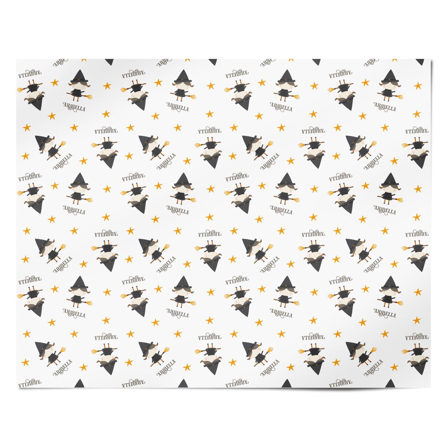 Girl Witch Personalised Personalised Wrapping Paper Alternative