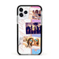 Glitter and Marble Photo Upload with Text Apple iPhone 11 Pro in Silver with Black Impact Case
