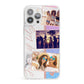 Glitter and Marble Photo Upload with Text iPhone 13 Pro Max Clear Bumper Case