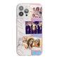 Glitter and Marble Photo Upload with Text iPhone 13 Pro Max TPU Impact Case with Pink Edges