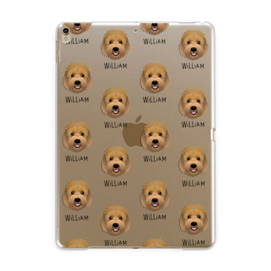 Goldendoodle Icon with Name Apple iPad Gold Case