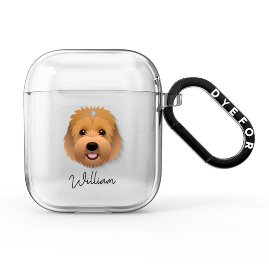 Goldendoodle Personalised AirPods Clear Case