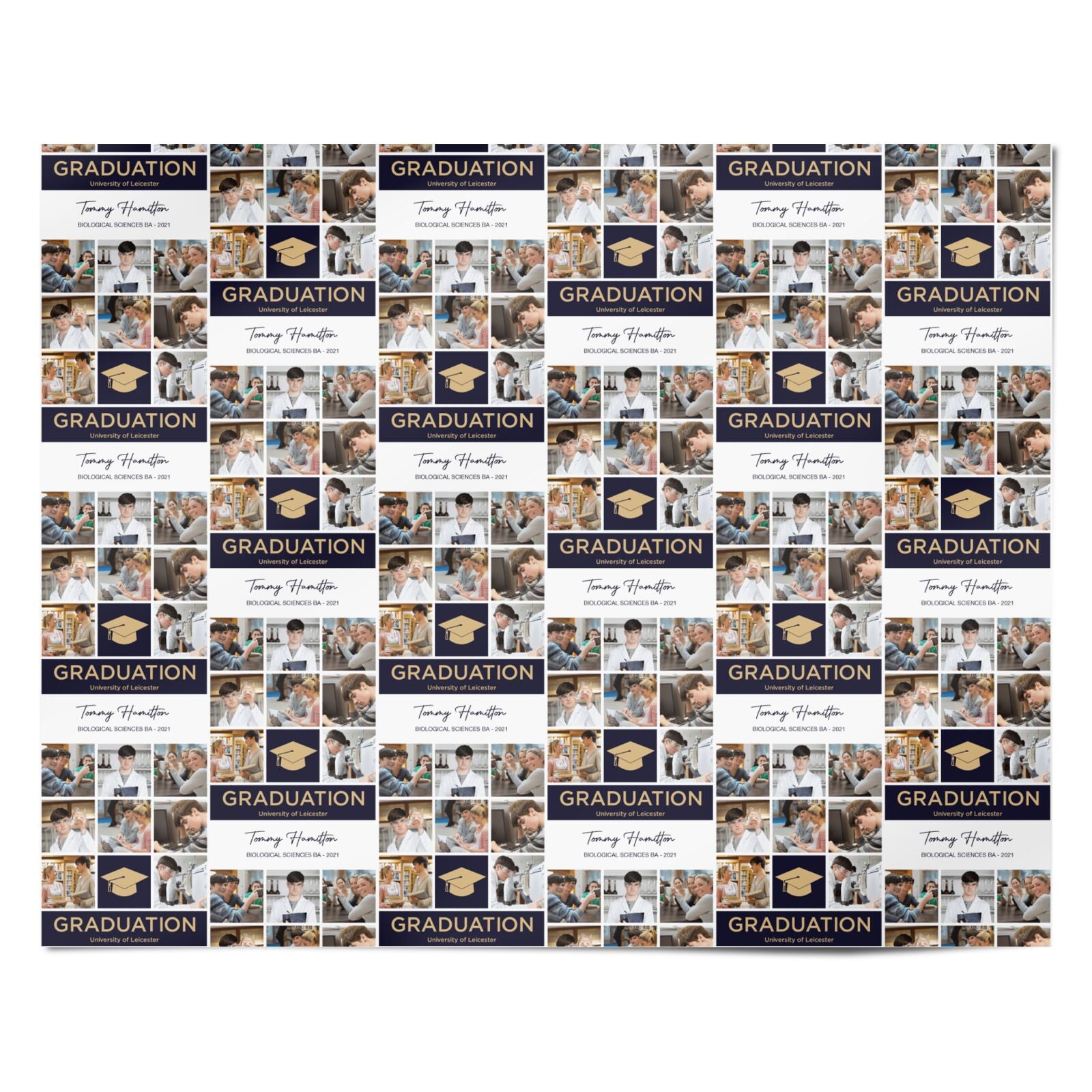 Graduation Personalised Photos Personalised Wrapping Paper Alternative