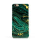 Green Gold Marble Personalised Initial Apple iPhone 6 3D Snap Case