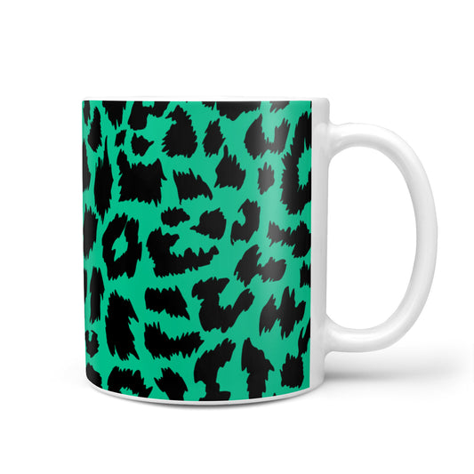 Green Leopard Print 10oz Mug