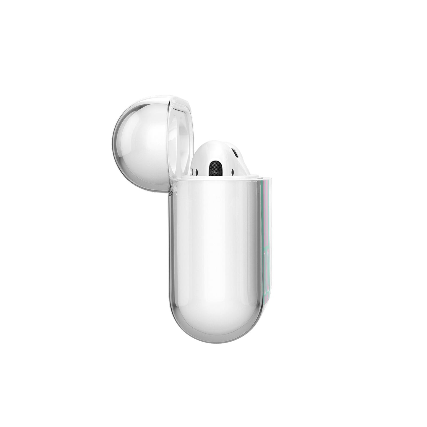 Green Personalised Initials AirPods Case Side Angle