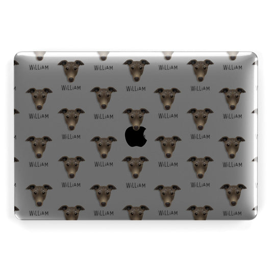 Greyhound Icon with Name Apple MacBook Case