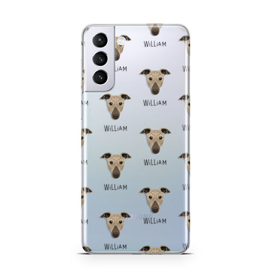 Greyhound Icon with Name Samsung S21 Plus Phone Case