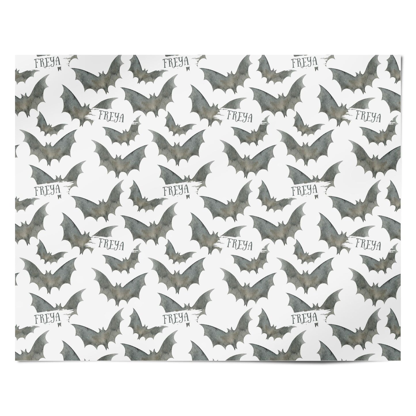 Halloween Bat Cloud Personalised Wrapping Paper Alternative