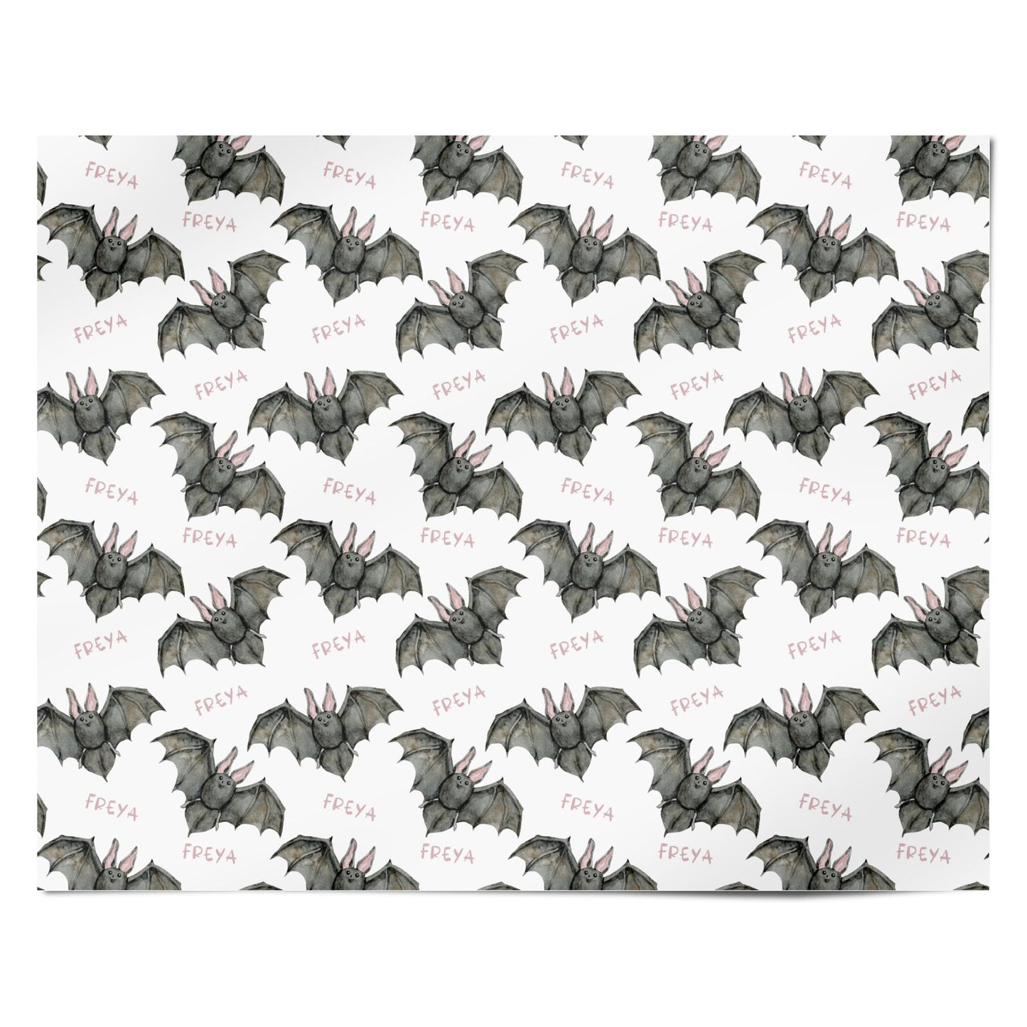 Halloween Bat Personalised Wrapping Paper Alternative