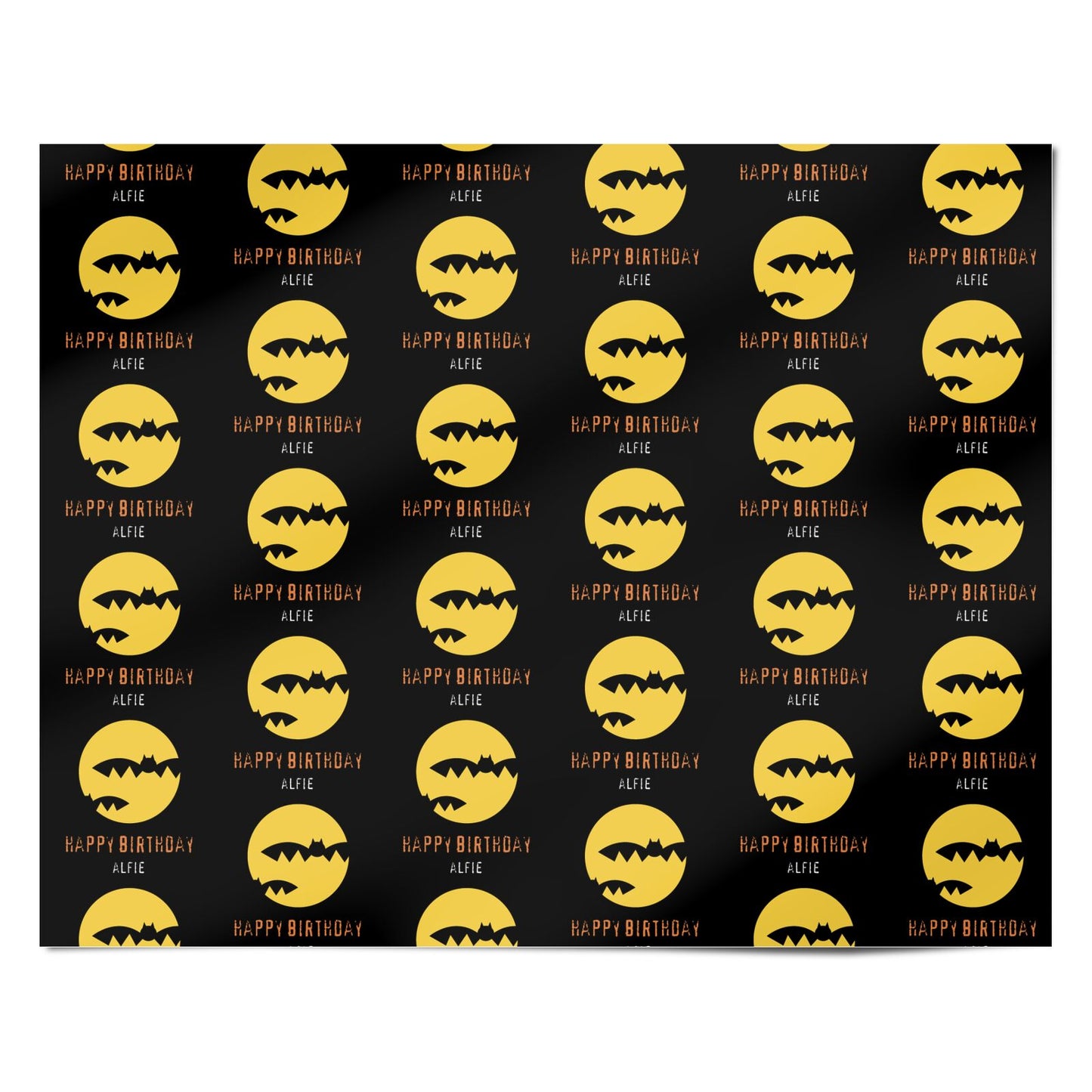 Halloween Birthday Personalised Personalised Wrapping Paper Alternative