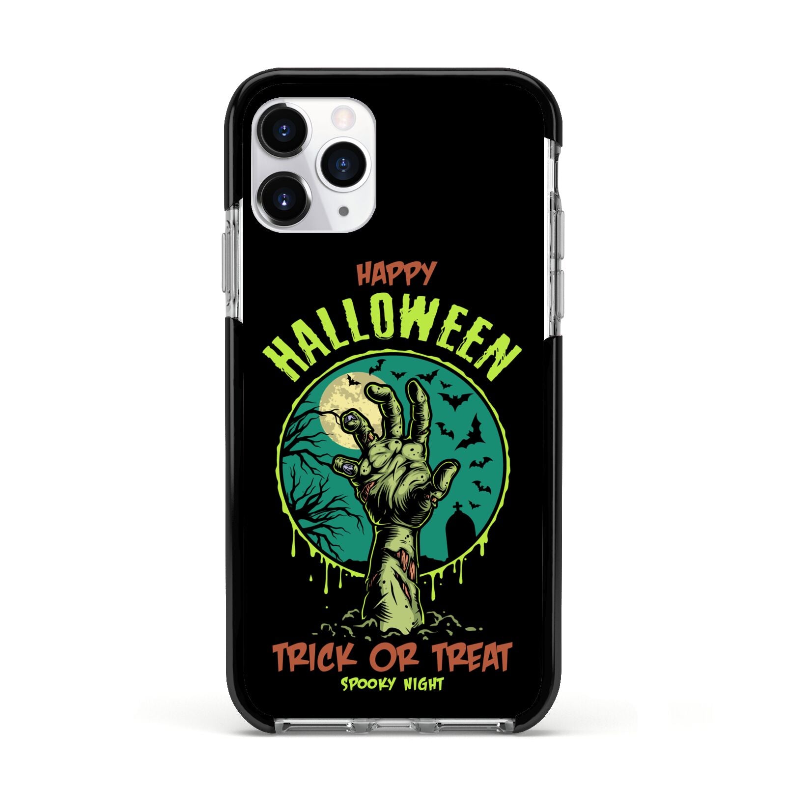 Halloween Zombie Hand Apple iPhone 11 Pro in Silver with Black Impact Case