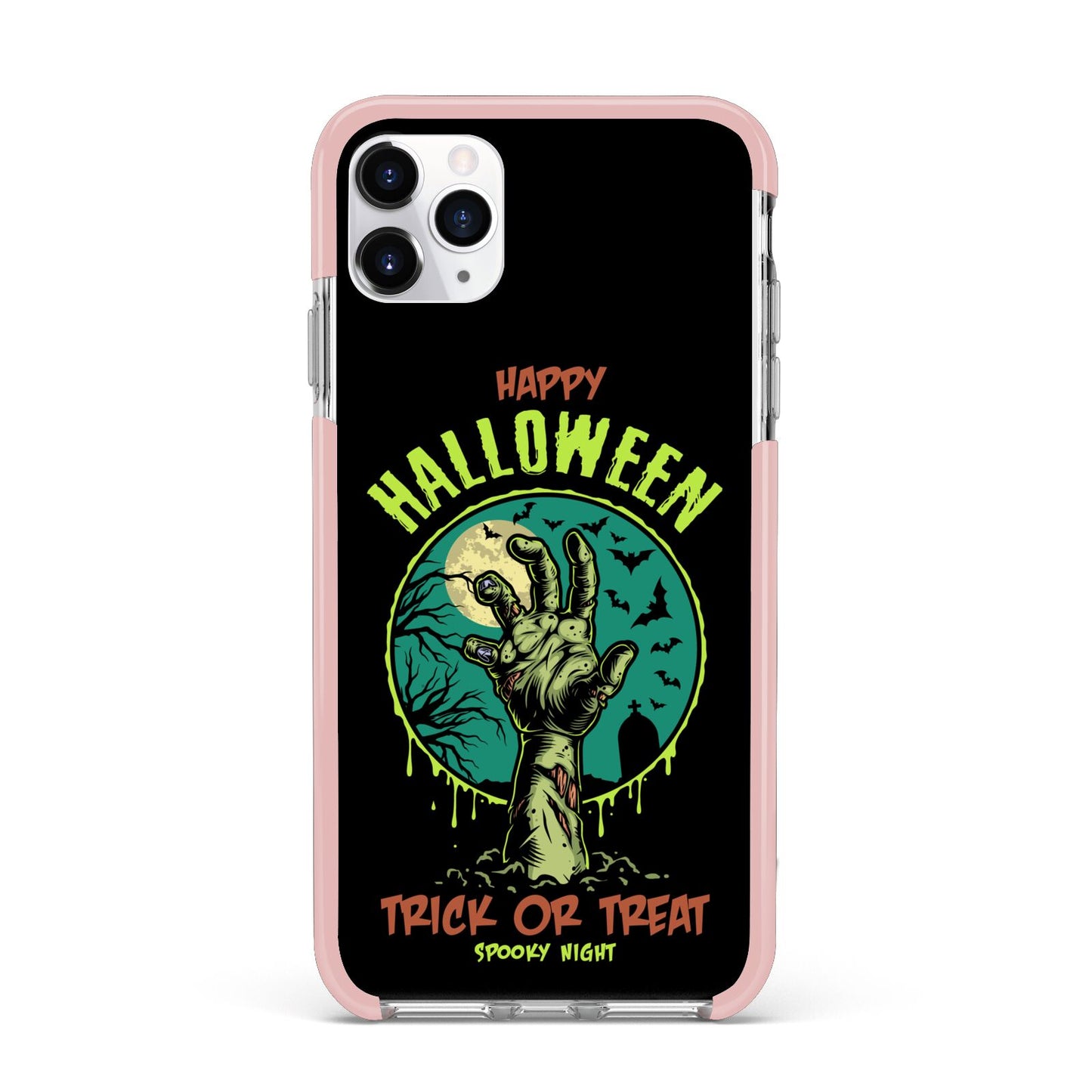 Halloween Zombie Hand iPhone 11 Pro Max Impact Pink Edge Case