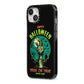 Halloween Zombie Hand iPhone 13 Black Impact Case Side Angle on Silver phone