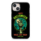 Halloween Zombie Hand iPhone 13 Black Impact Case on Silver phone