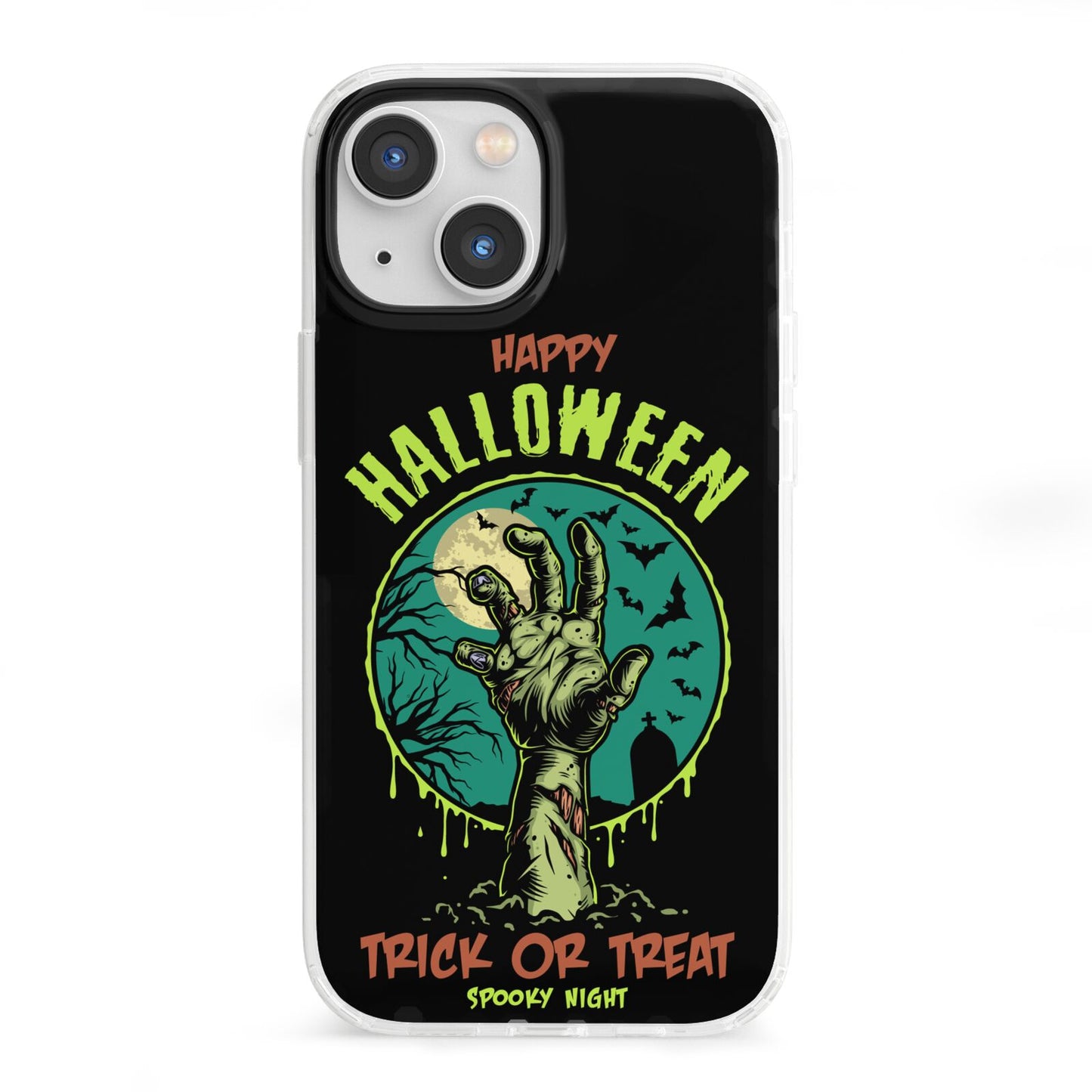 Halloween Zombie Hand iPhone 13 Mini Clear Bumper Case
