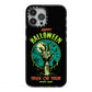 Halloween Zombie Hand iPhone 13 Pro Max Black Impact Case on Silver phone