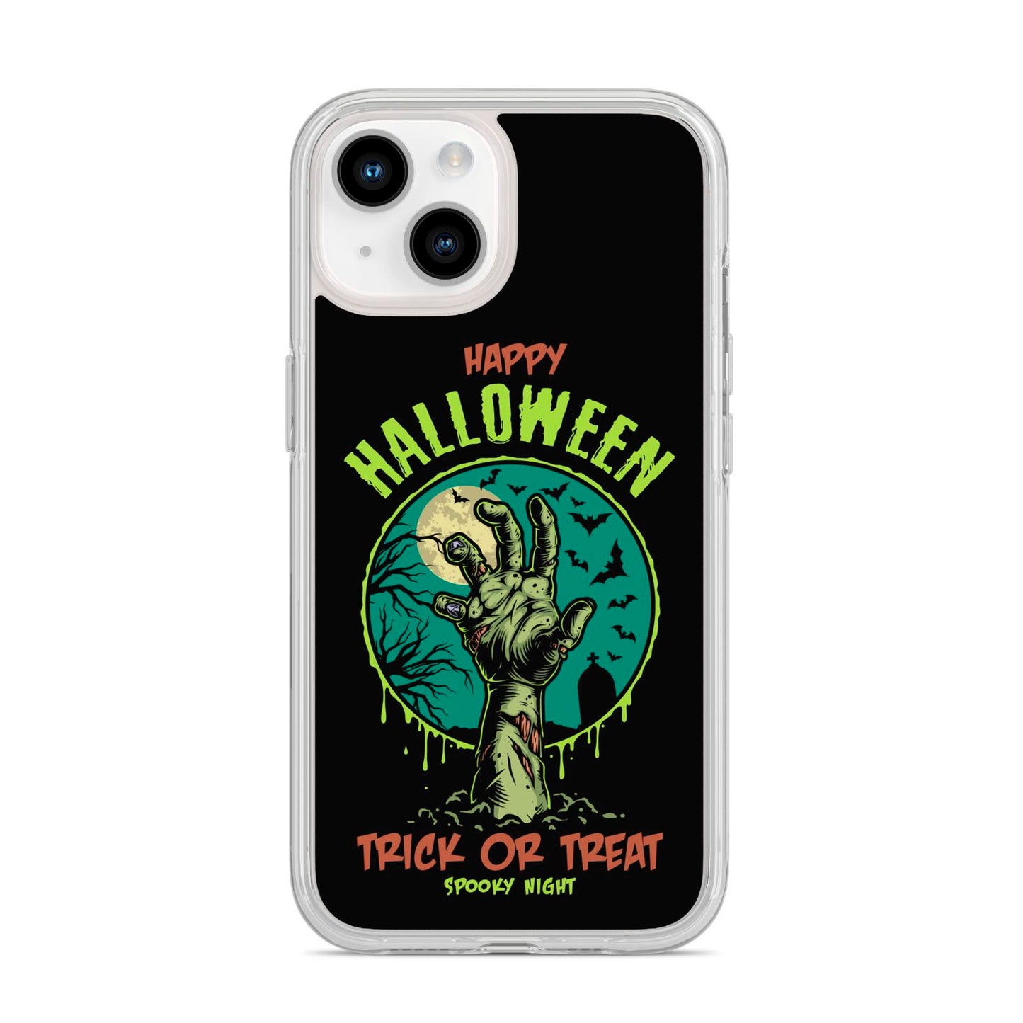 Halloween Zombie Hand iPhone 14 Clear Tough Case Starlight
