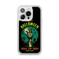 Halloween Zombie Hand iPhone 14 Pro Clear Tough Case Silver