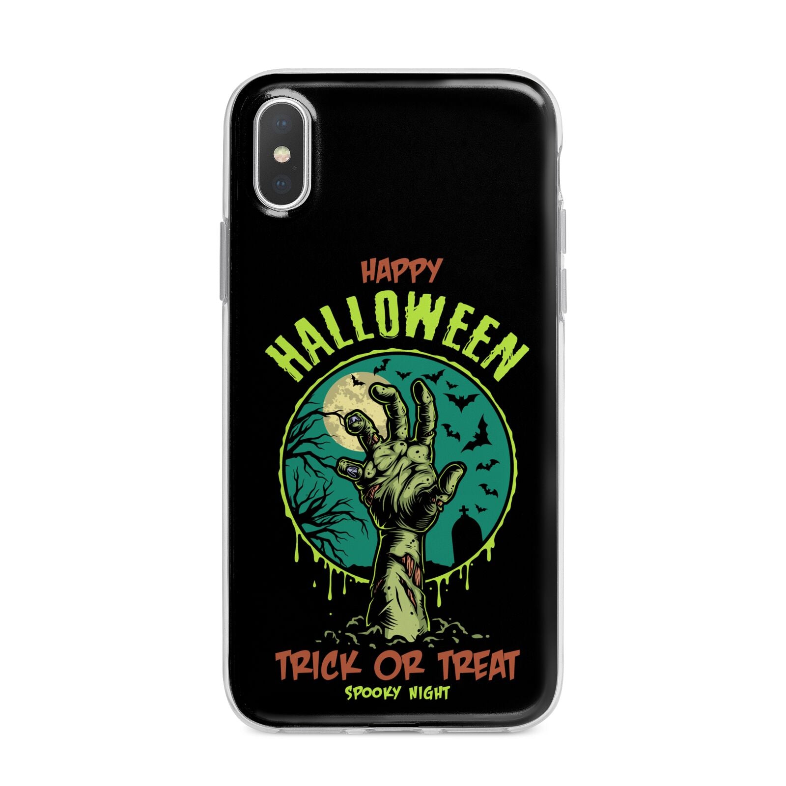 Halloween Zombie Hand iPhone X Bumper Case on Silver iPhone Alternative Image 1