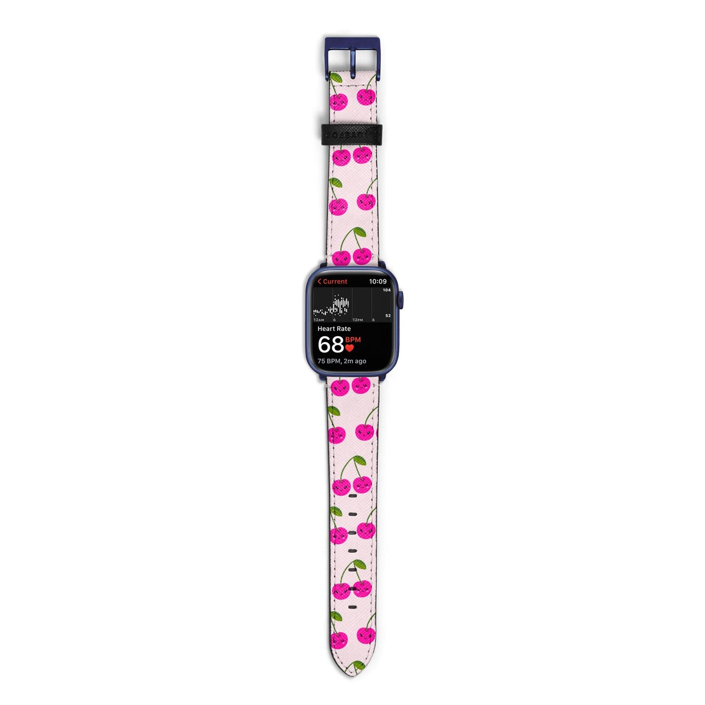Happy Cherry Apple Watch Strap Size 38mm with Blue Hardware