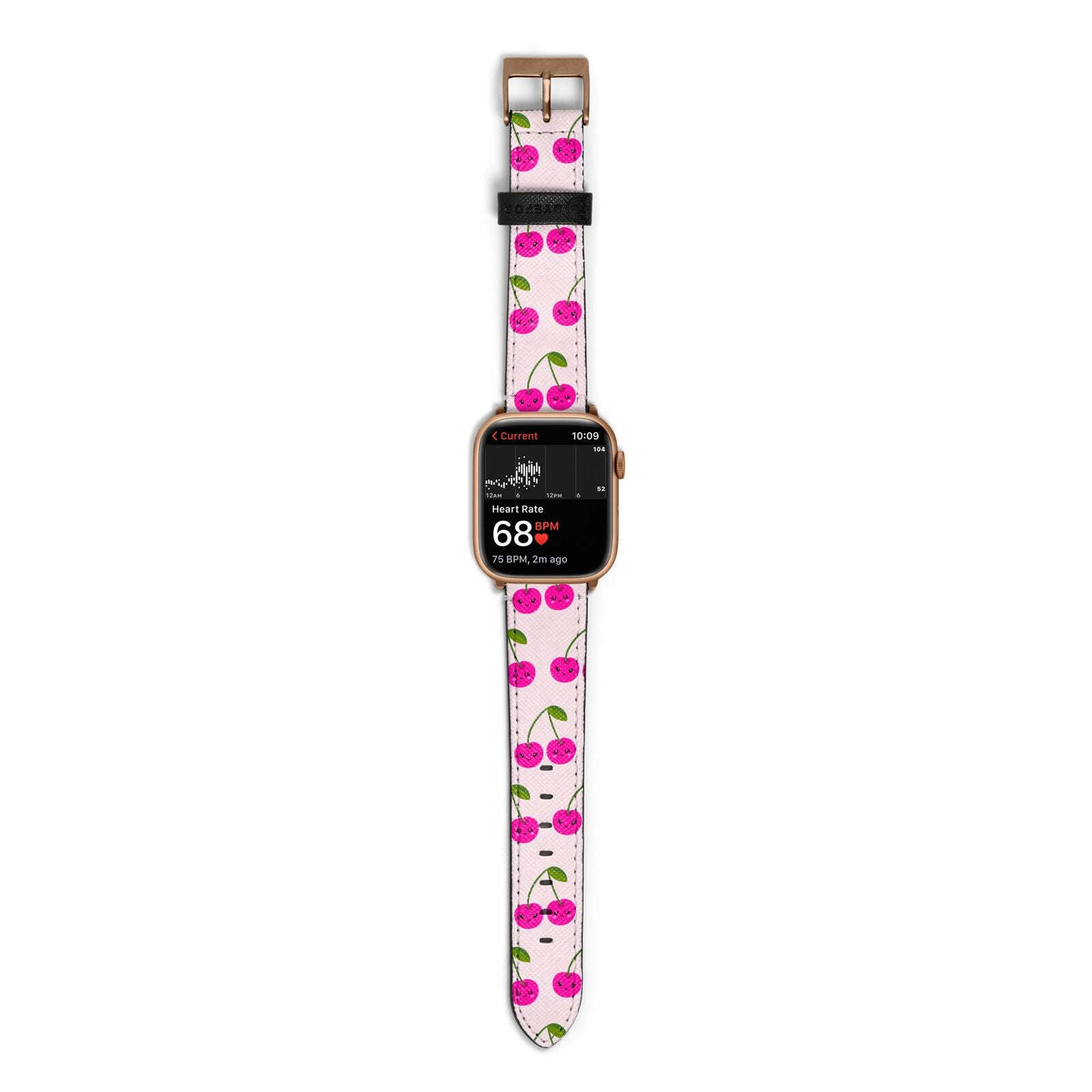Happy Cherry Apple Watch Strap Size 38mm with Gold Hardware