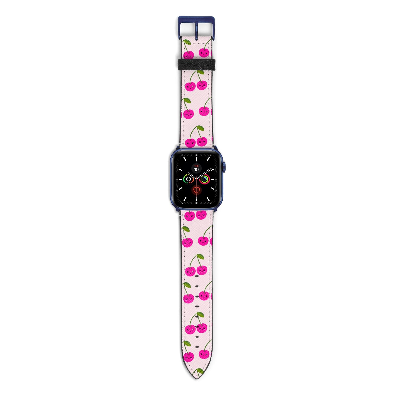 Happy Cherry Apple Watch Strap with Blue Hardware
